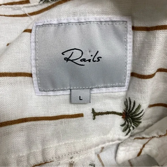 Rails Charli Stripe Palms Shirt - Picture 8 of 11